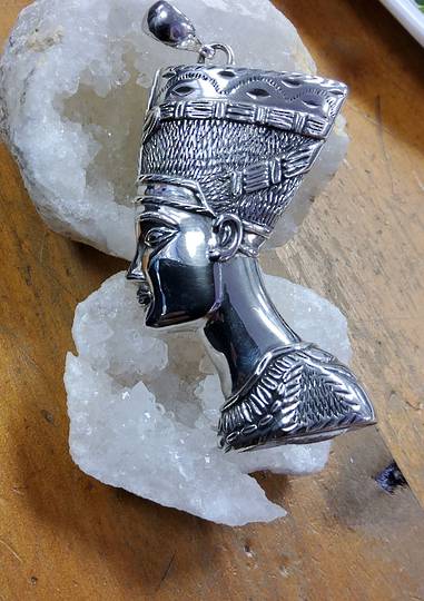Sterling Silver Nefertiti Pendant image 0